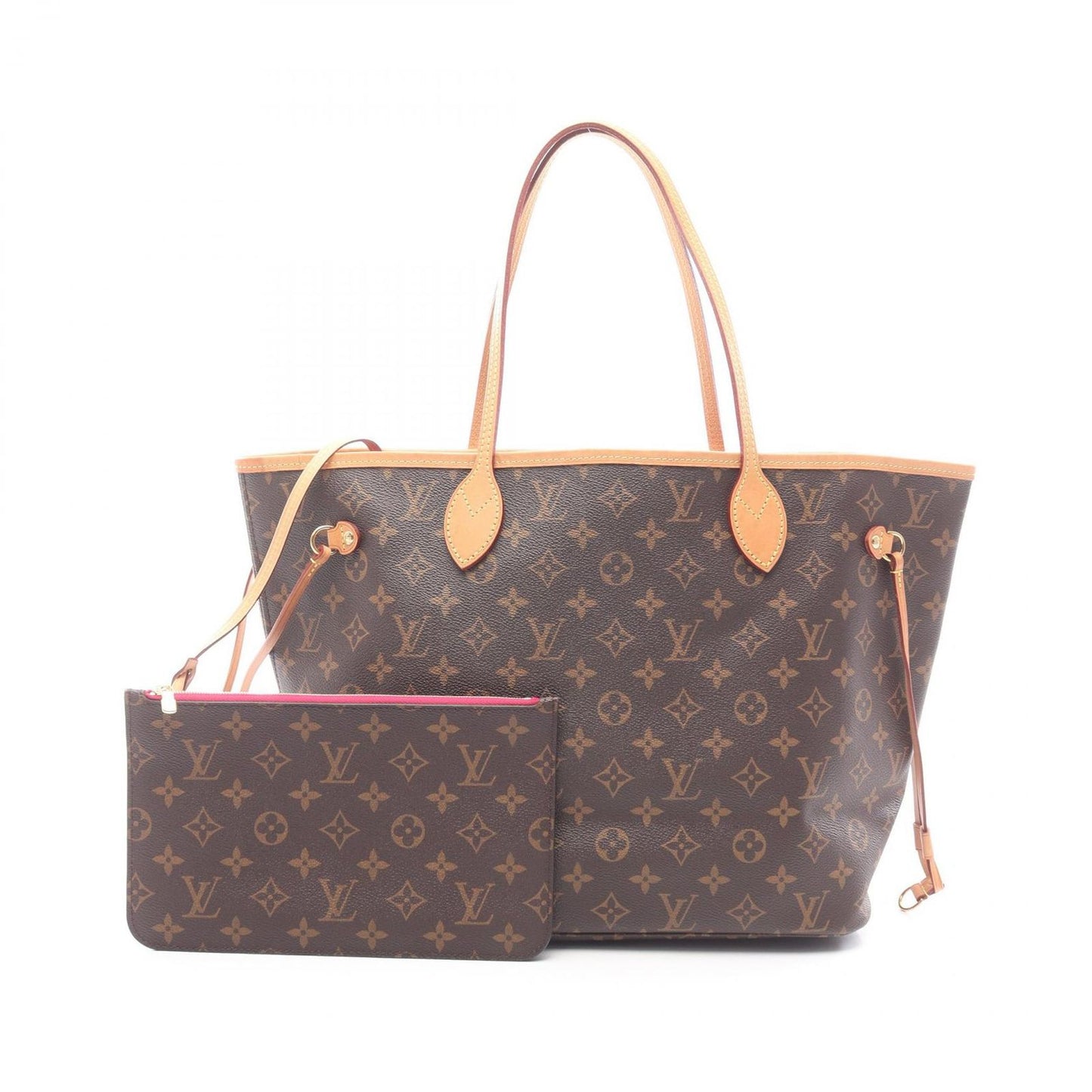 Louis Vuitton Tote Neverfull MM Monogram Pivoine Canvas Leather