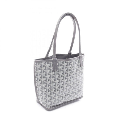 Goyard Tote Anjou Mini Pouch Reversible Gray Canvas Leather — view 2
