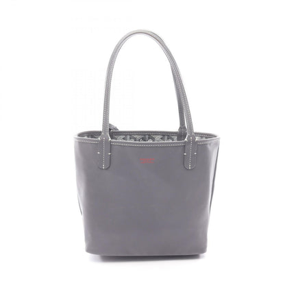Goyard Tote Anjou Mini Pouch Reversible Gray Canvas Leather — view 5