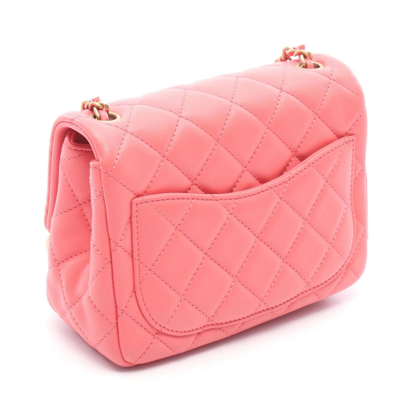 Chanel Shoulder Bag Quilted Pink Leather Mini Chain — view 2