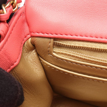 Chanel Shoulder Bag Quilted Pink Leather Mini Chain — view 8