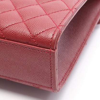 Saint Laurent Paris Shoulder Bag Envelope Red Leather Envelop Chain — view 5