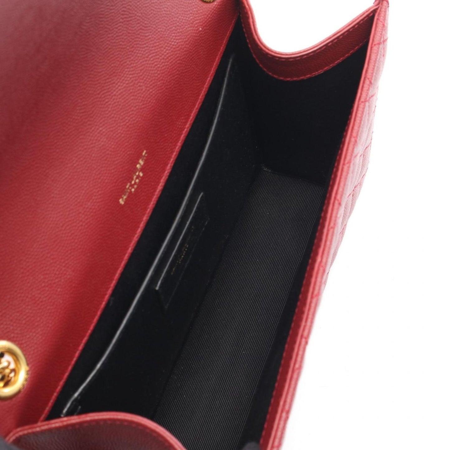 Saint Laurent Paris Shoulder Bag Envelope Red Leather Envelop Chain — view 3