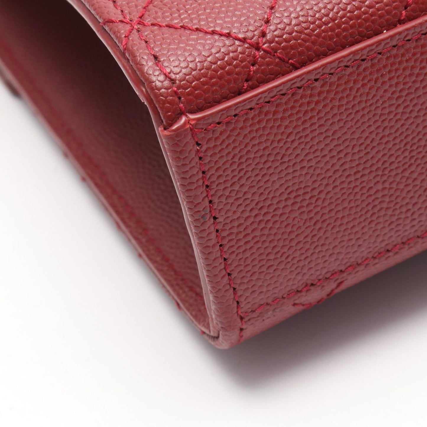 Saint Laurent Paris Shoulder Bag Envelope Red Leather Envelop Chain — view 6