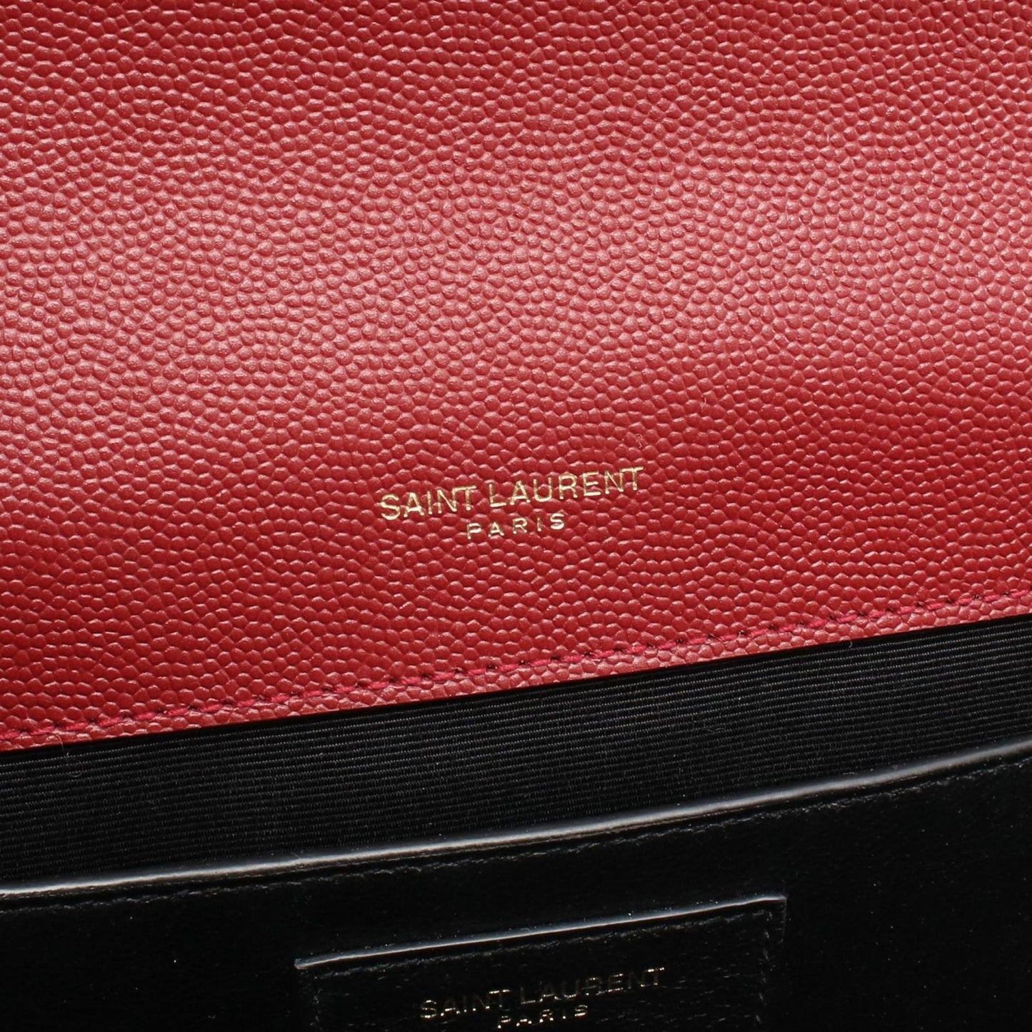 Saint Laurent Paris Shoulder Bag Envelope Red Leather Envelop Chain — view 4
