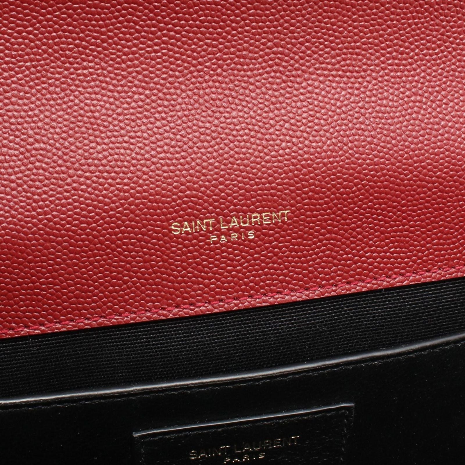 Saint Laurent Paris Shoulder Bag Envelope Red Leather Envelop Chain — view 4