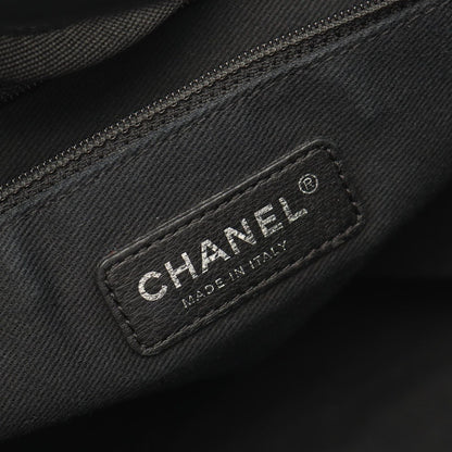 Chanel Tote Deauville GM 2-Way Light Gray Leather Chain GM — view 4