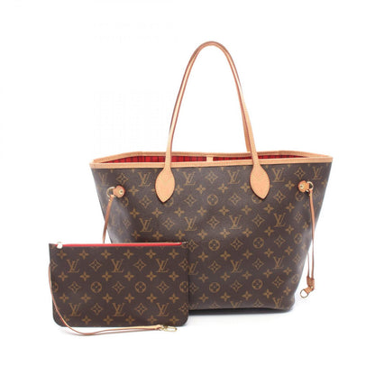 Louis Vuitton Tote Neverfull MM Monogram Cerise Canvas Leather
