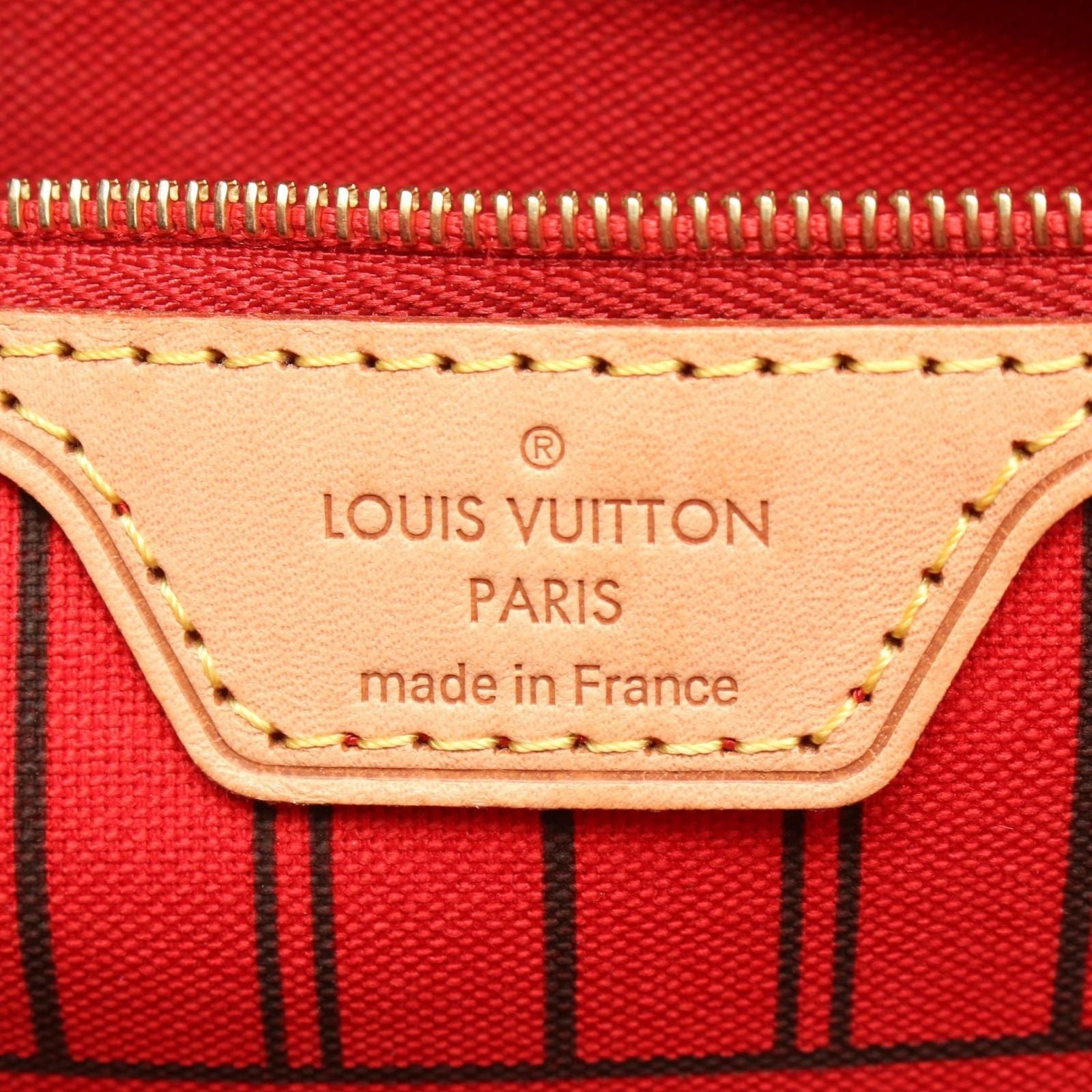 Louis Vuitton Tote Neverfull MM Monogram Cerise Canvas Leather — view 4