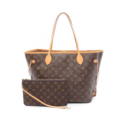 Louis Vuitton Tote Neverfull MM Monogram Canvas Leather
