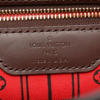 Louis Vuitton Tote Neverfull MM Damier Ebene Canvas Leather — view 4