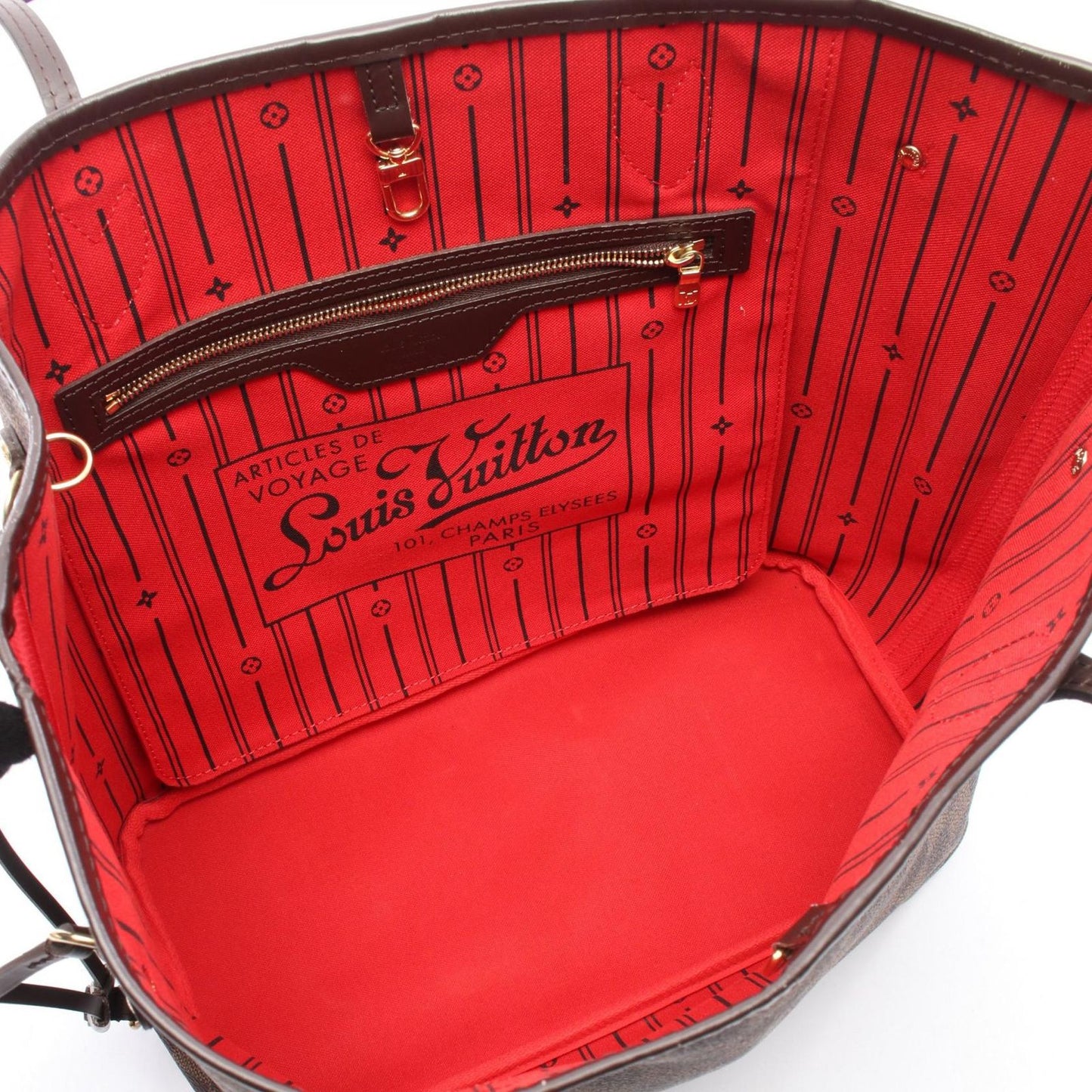 Louis Vuitton Tote Neverfull MM Damier Ebene Canvas Leather — view 3