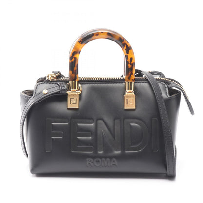 Fendi Handbag by the Way Mini 2-Way Black Leather
