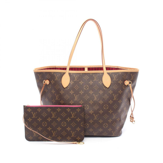 Louis Vuitton Tote Neverfull MM Monogram Pivoine Canvas Leather