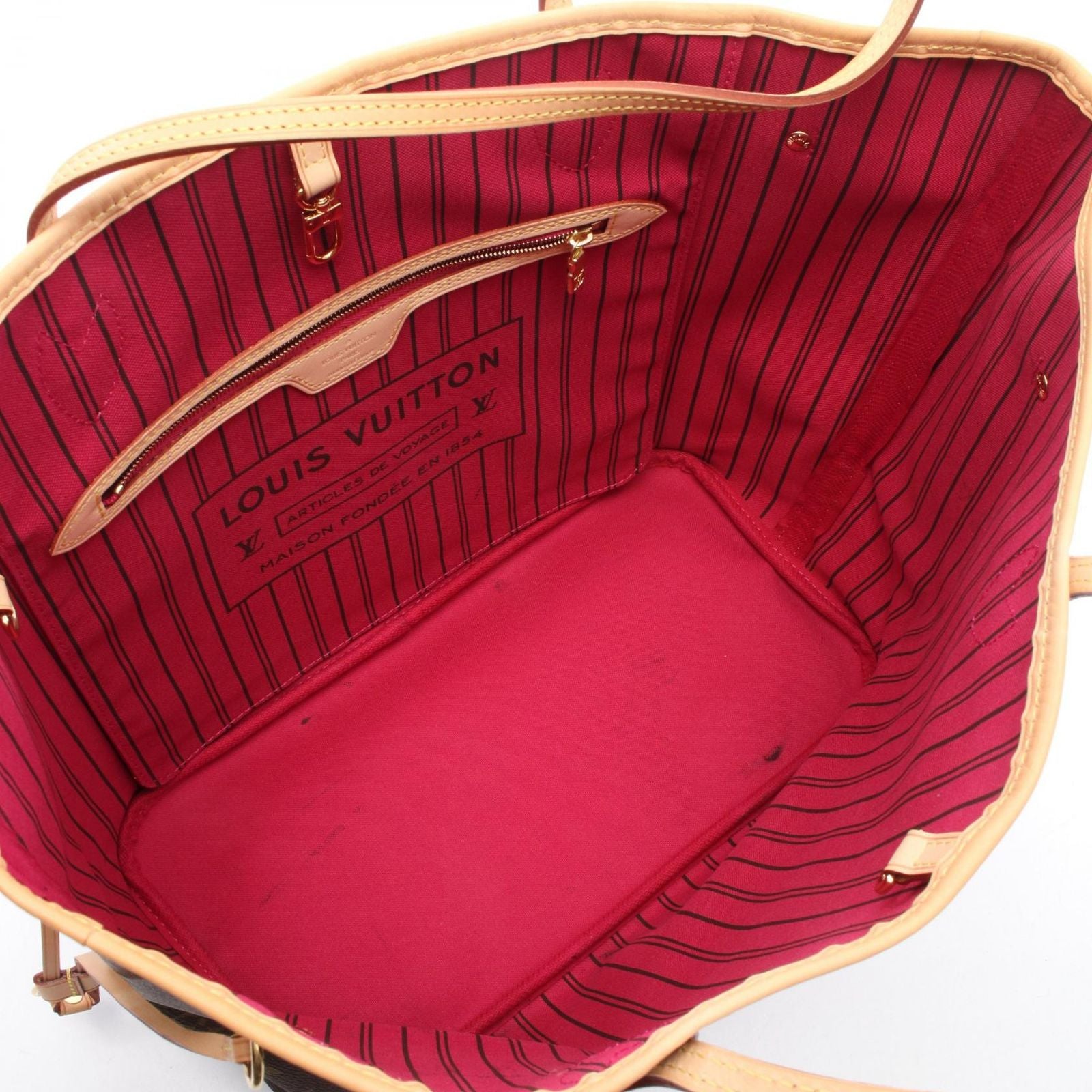 Louis Vuitton Tote Neverfull MM Monogram Pivoine Canvas Leather — view 3