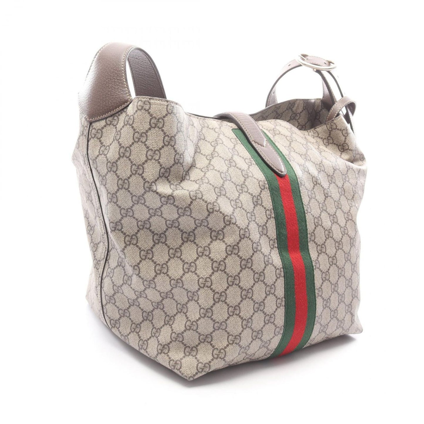 Gucci Shoulder Bag Jackie Crossbody Beige Brown Canvas Leather — view 2