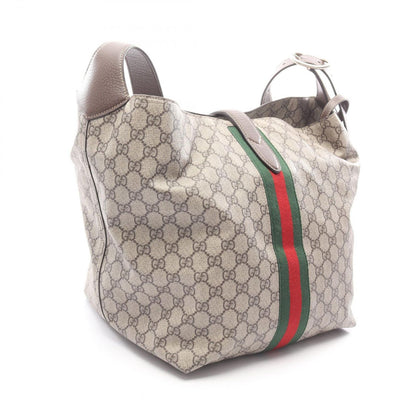 Gucci Shoulder Bag Jackie Crossbody Beige Brown Canvas Leather — view 2