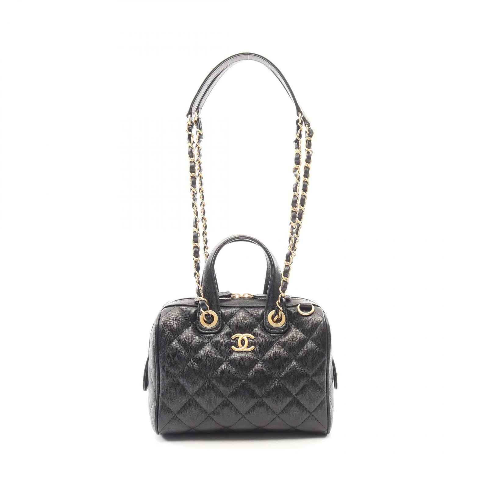 Chanel Shoulder Bag Quilted Mini 2-Way Black