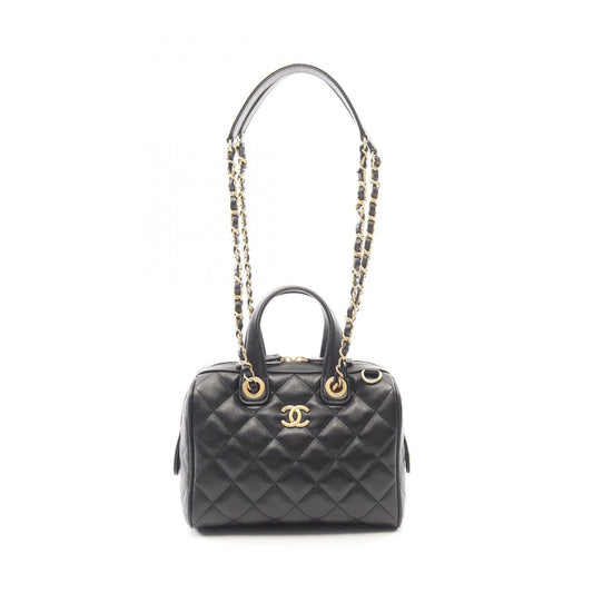 Chanel Shoulder Bag Quilted Mini 2-Way Black