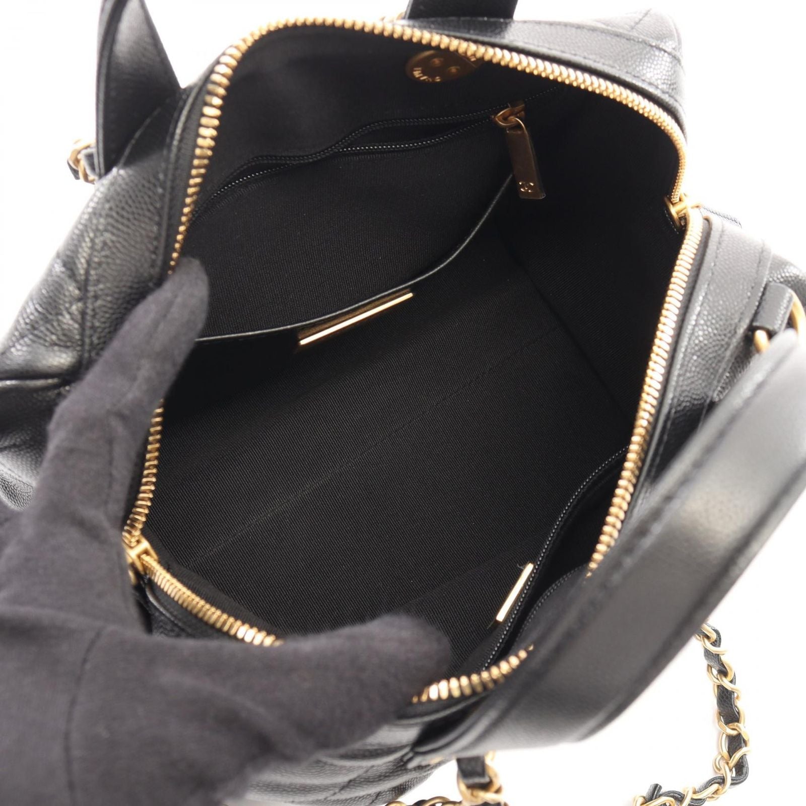 Chanel Shoulder Bag Quilted Mini 2-Way Black — view 3