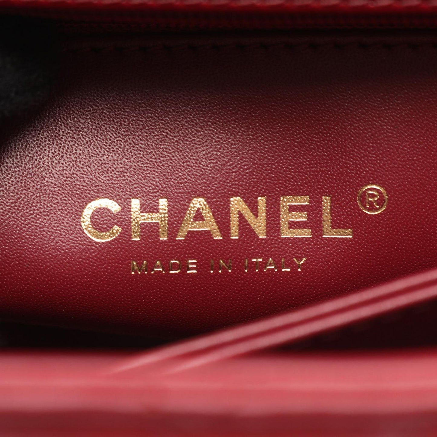 Chanel Handbag Coco Handle Flap Stitch Blanc 2-Way Red Leather Chain — view 4