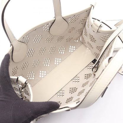 Gucci Handbag Diamond Cutout Small 2-Way White Leather — view 3