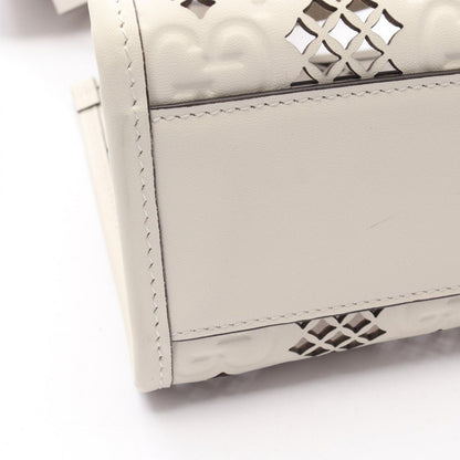 Gucci Handbag Diamond Cutout Small 2-Way White Leather — view 8