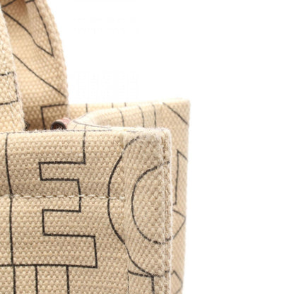 Celine Tote Small Cabas Thais 2-Way Beige Brown Canvas Leather — view 8