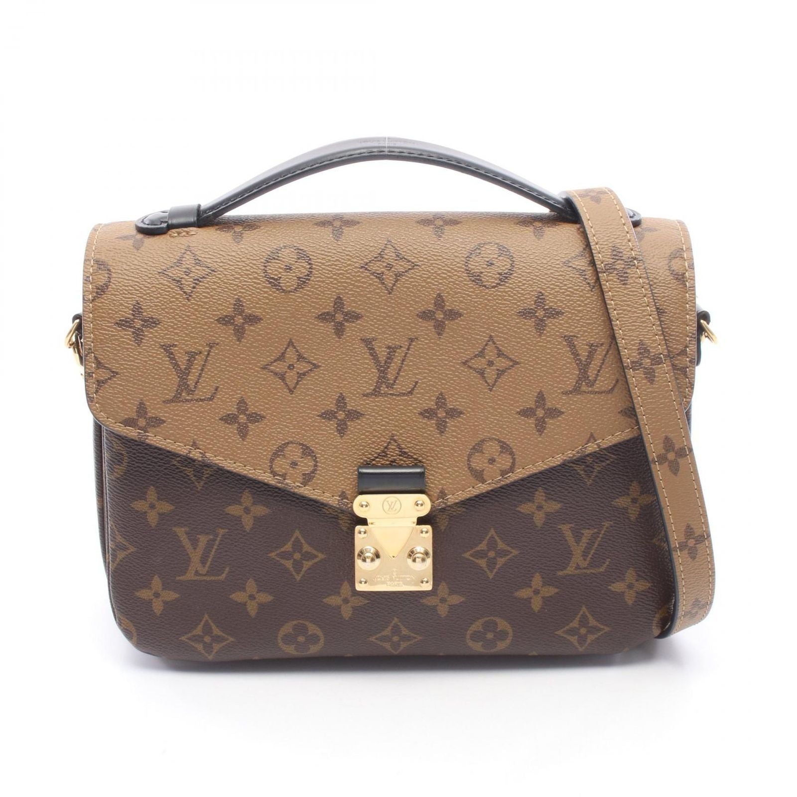 Louis Vuitton Handbag Pochette Metis MM Monogram Reverse 2-Way Canvas Leather