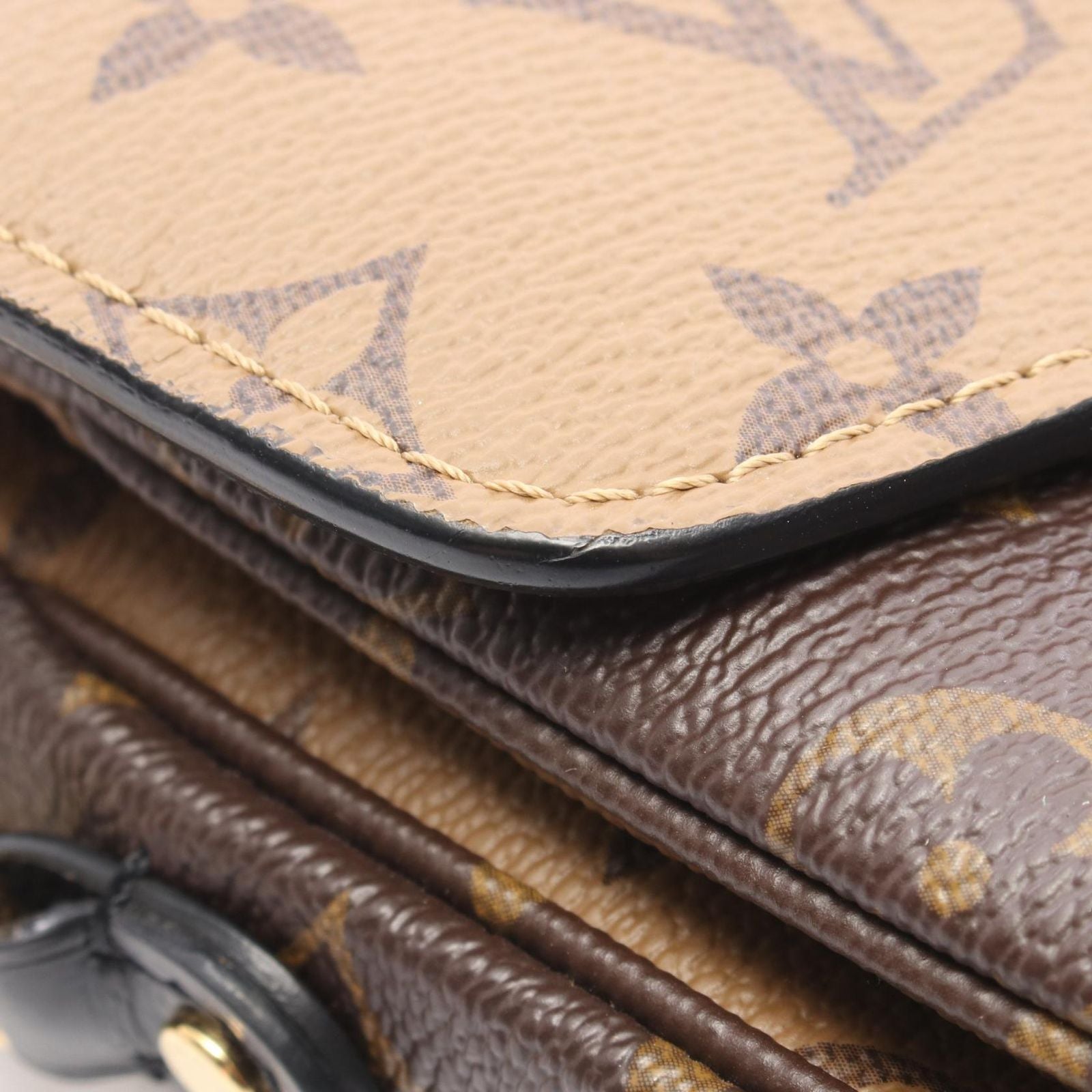 Louis Vuitton Handbag Pochette Metis MM Monogram Reverse 2-Way Canvas Leather — view 6