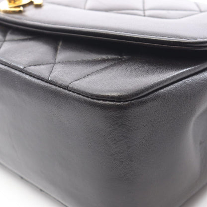 Chanel Shoulder Bag Quilted Diana Flap Black Lambskin Chain — view 7