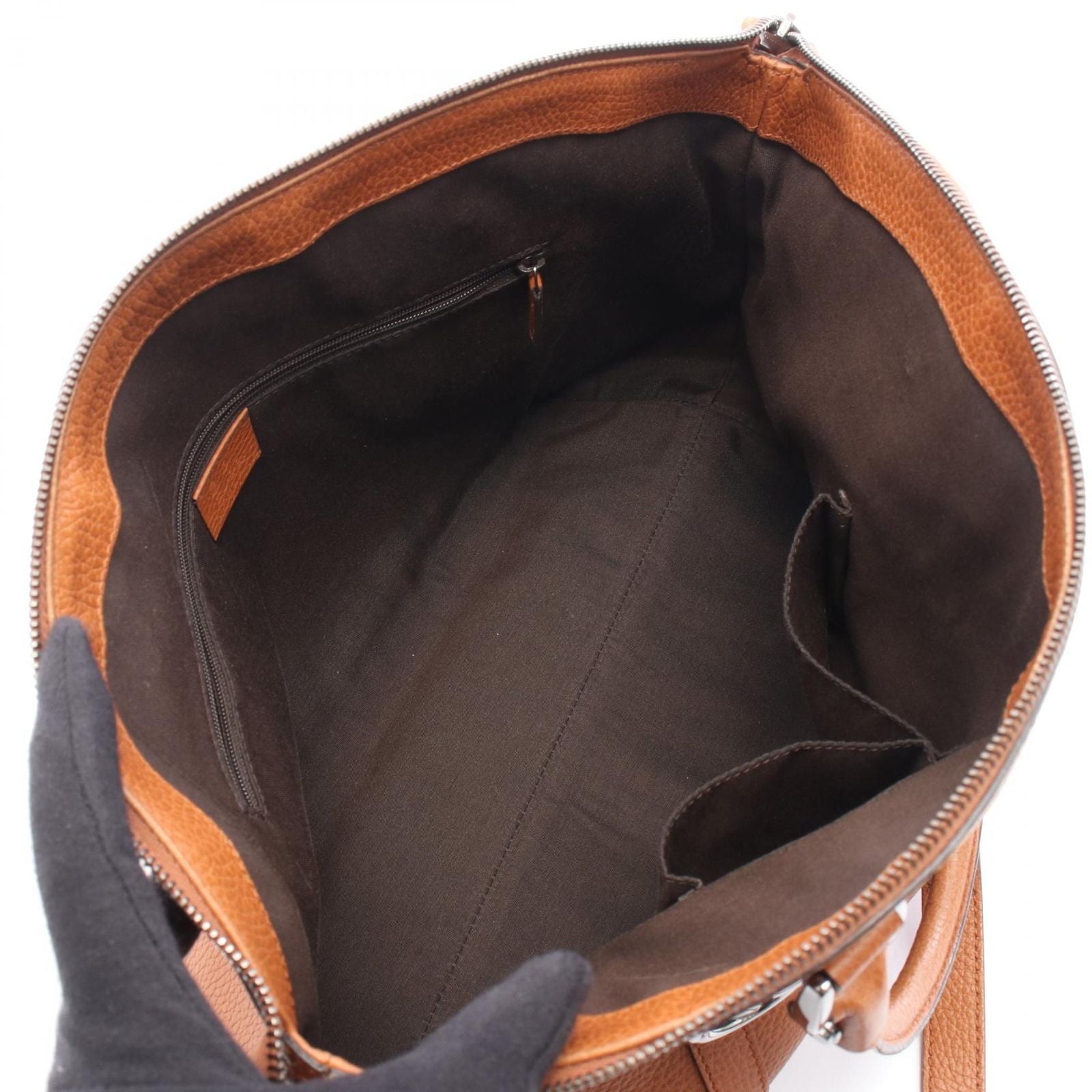 Gucci Tote Interlocking with Charm 2-Way Brown Leather — view 3