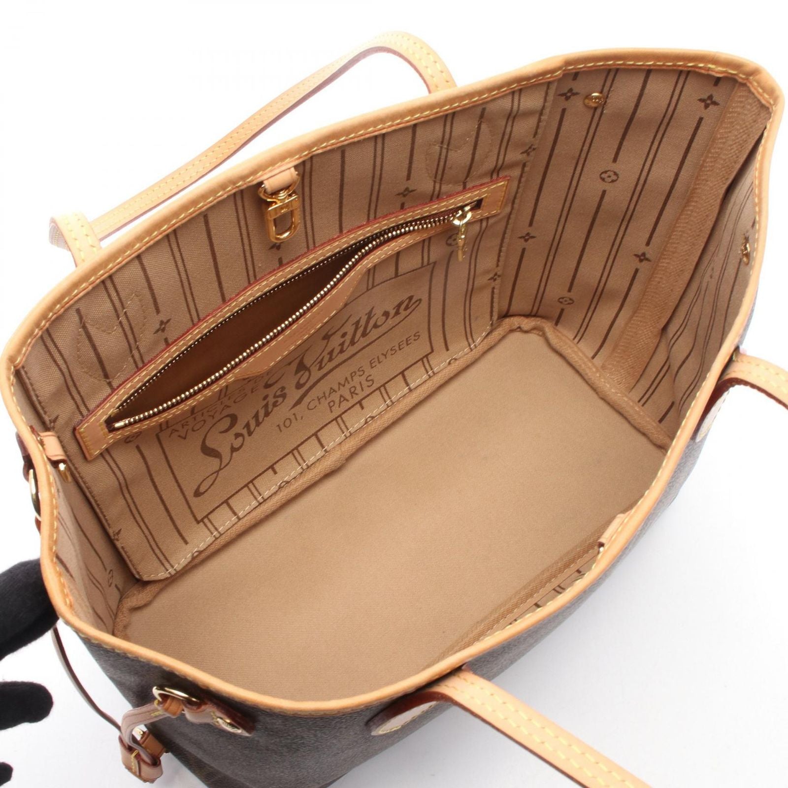 Louis Vuitton Tote Neverfull PM Monogram Canvas Leather — view 3