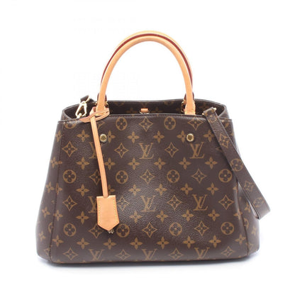 Louis Vuitton Handbag Montaigne MM Monogram 2-Way Canvas Leather