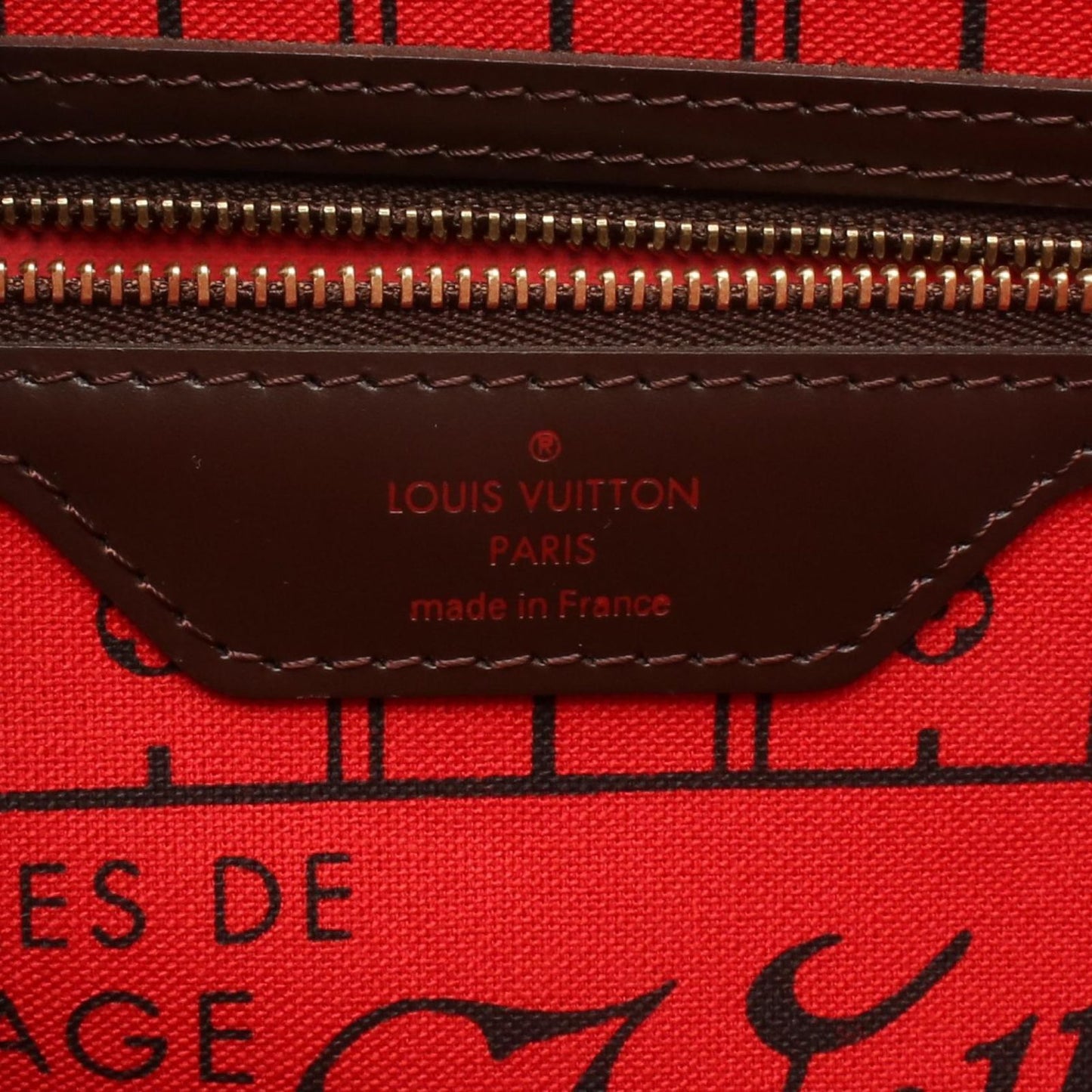 Louis Vuitton Tote Neverfull PM Damier Ebene Canvas Leather — view 4