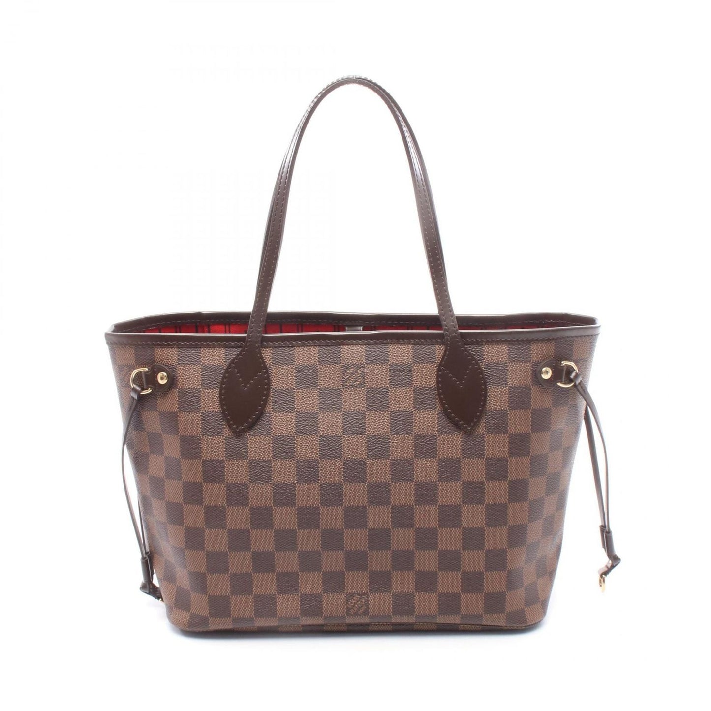 Louis Vuitton Tote Neverfull PM Damier Ebene Canvas Leather