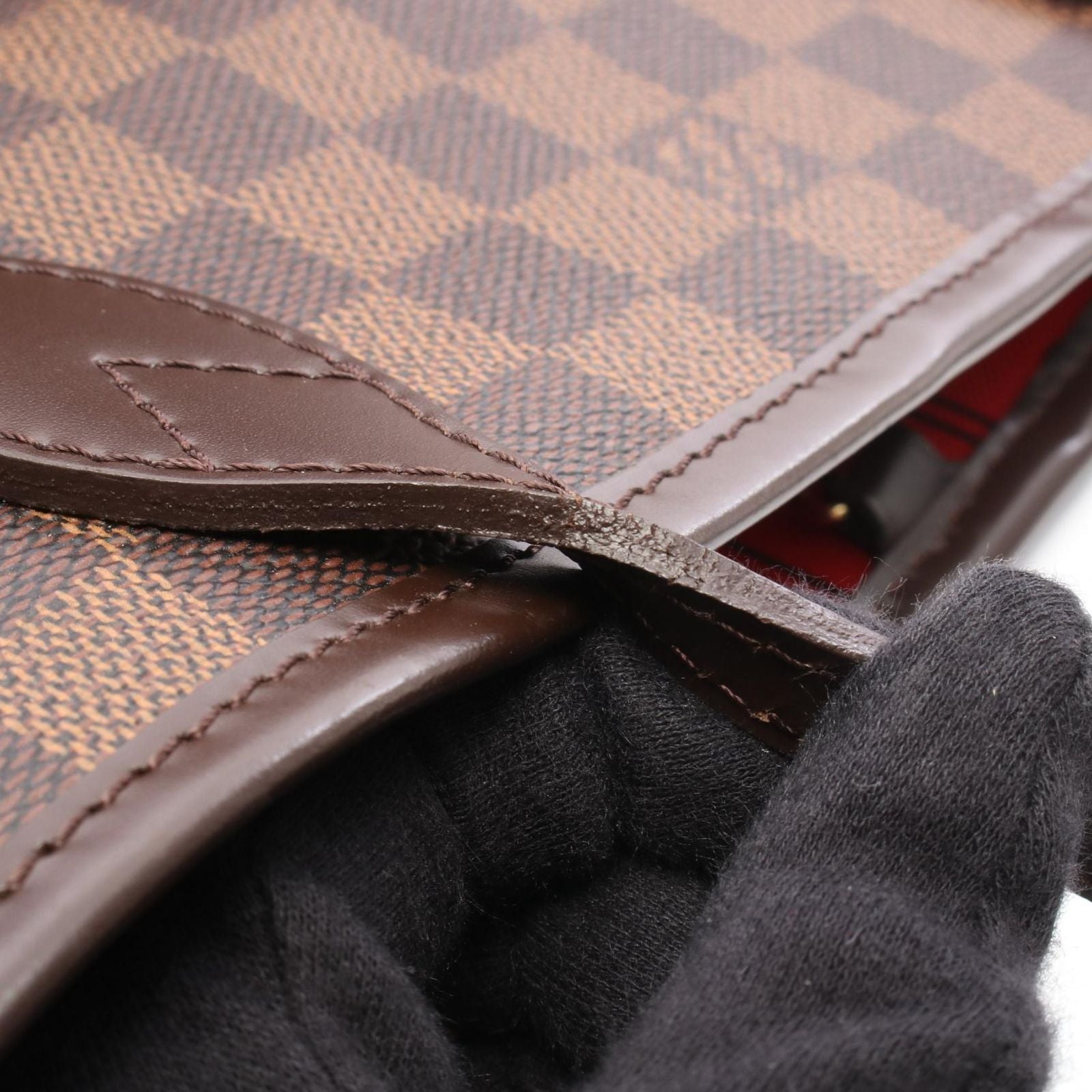 Louis Vuitton Tote Neverfull PM Damier Ebene Canvas Leather — view 9