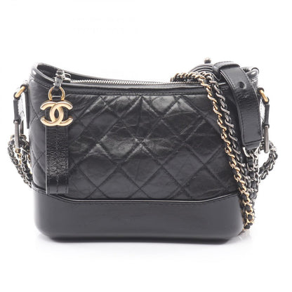 Chanel Shoulder Bag Gabriel Small Multi Black Leather Chain