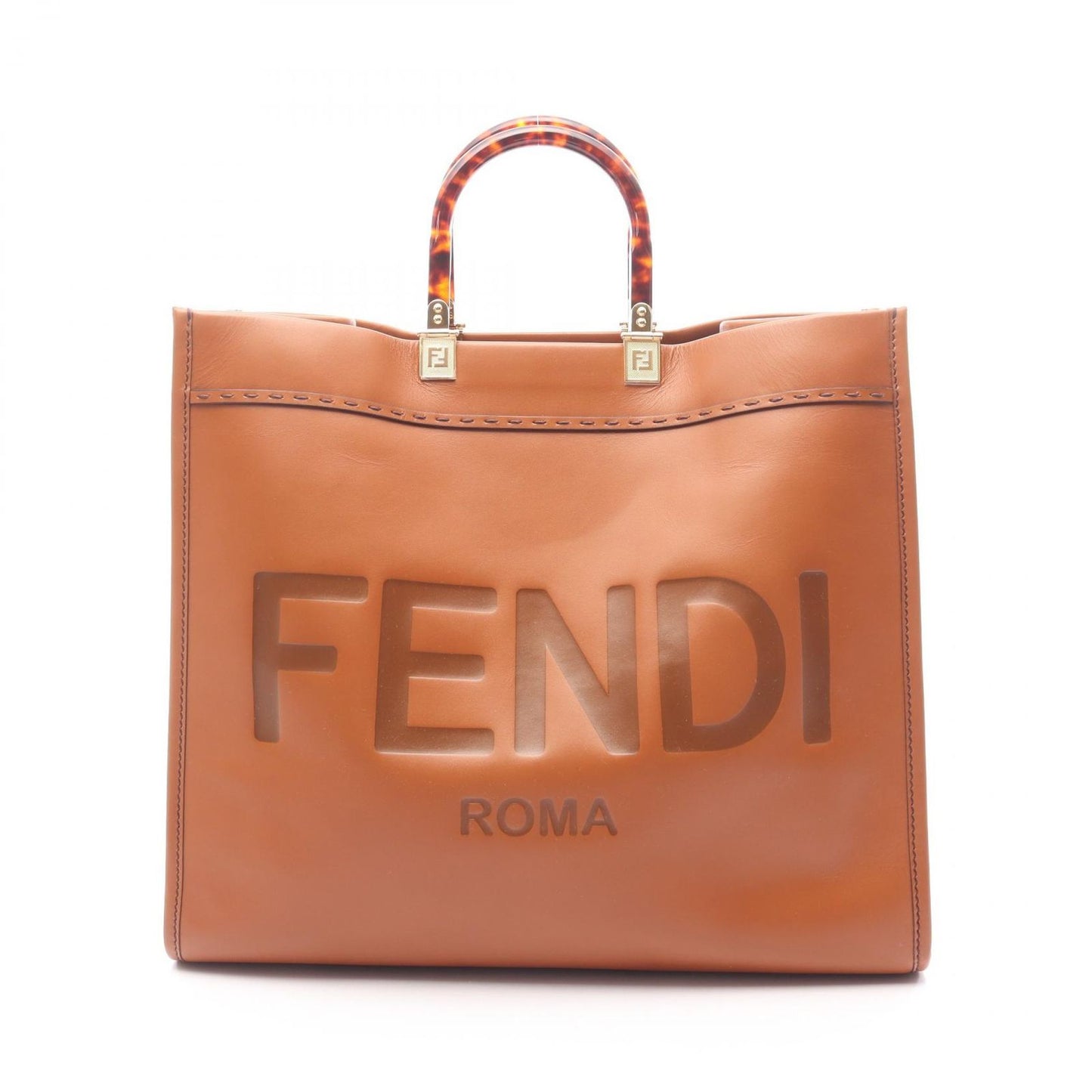 Fendi Tote Sunshine Large Brown Leather
