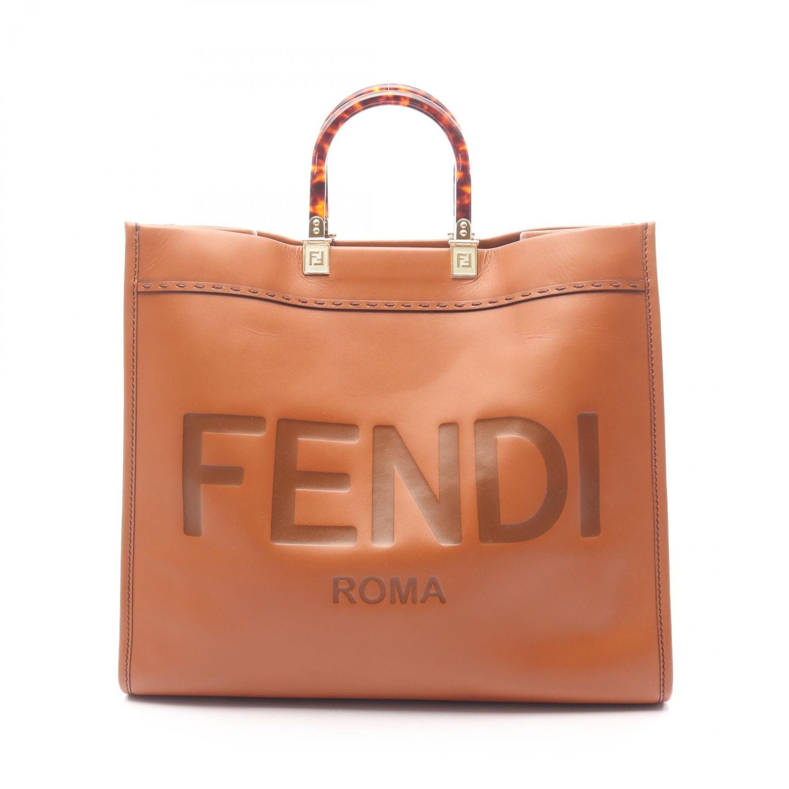 Fendi Tote Sunshine Large Brown Leather