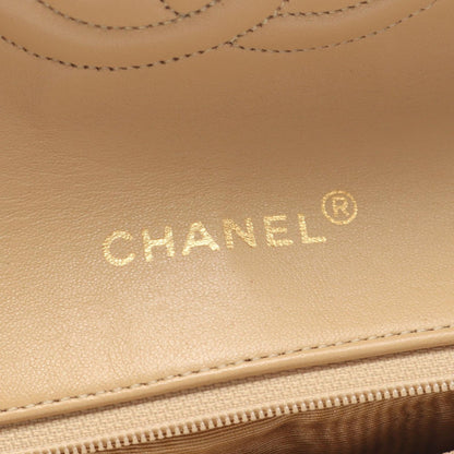 Chanel Shoulder Bag Quilted Single Flap Vintage Beige Lambskin Chain — view 4