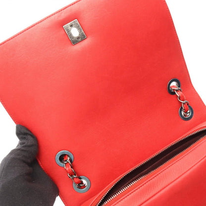 Chanel Shoulder Bag Quilted Red Leather Chain — view 6