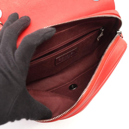 Chanel Shoulder Bag Quilted Red Leather Chain — view 3