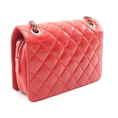 Chanel Shoulder Bag Quilted Red Leather Chain — view 2