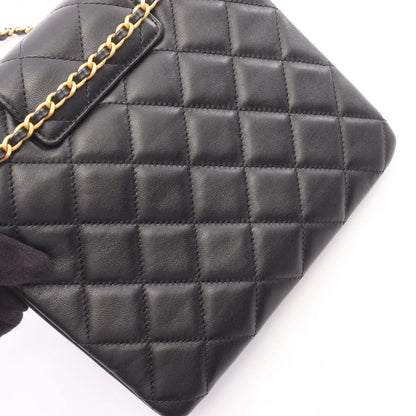 Chanel Shoulder Bag Quilted Black Lambskin Chain — view 8