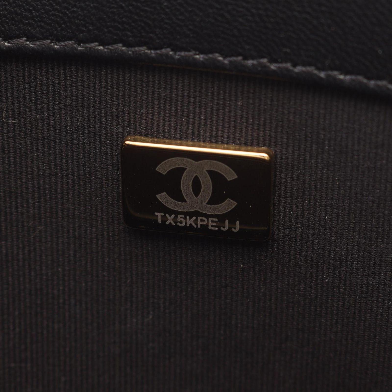 Chanel Shoulder Bag Quilted Black Lambskin Chain — view 5