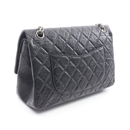 Chanel Shoulder Bag 2.55 Quilted Double Flap Black Leather Chain — view 2