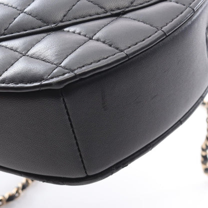 Chanel Shoulder Bag Quilted Heart Black Lambskin — view 6