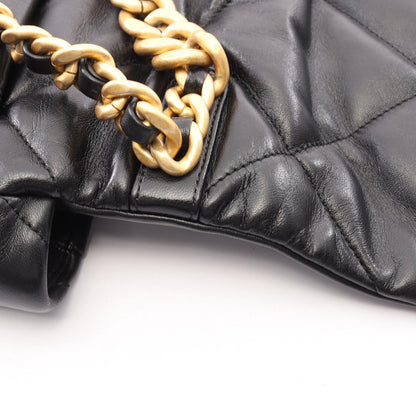 Chanel Shoulder Bag 19 D'isneuf Quilted 2-Way Black Lambskin 19 Chain — view 9