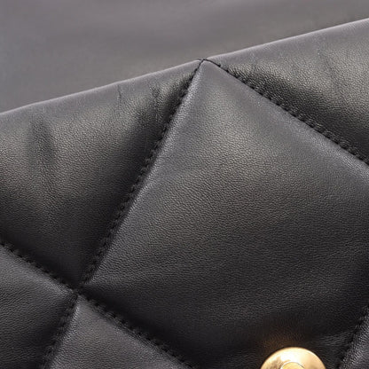 Chanel Shoulder Bag 19 D'isneuf Quilted 2-Way Black Lambskin 19 Chain — view 7
